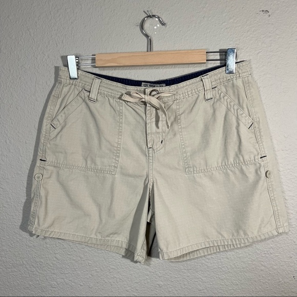 L.E.I. Y2K Vintage Ripstop Shorts with Roll Tabs Light Tan Sz 9 - Picture 1 of 12
